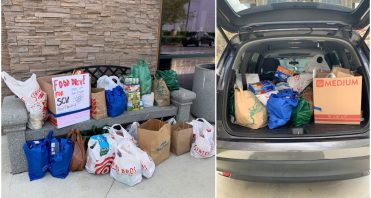 SCVi senior food drive grocery bags